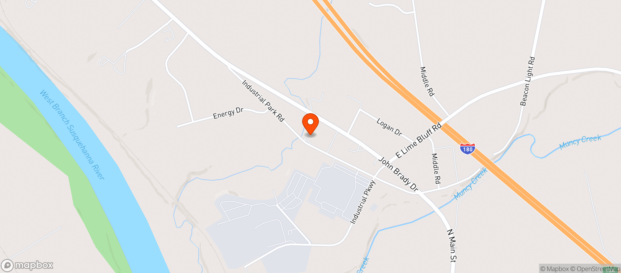 Map showing Log Cabin Inn At Muncy