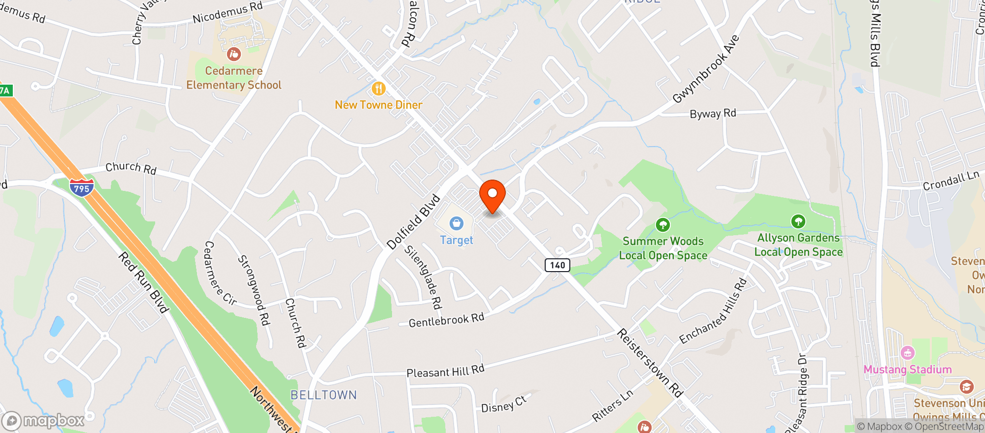 Map showing Sam's Wine and Spirits