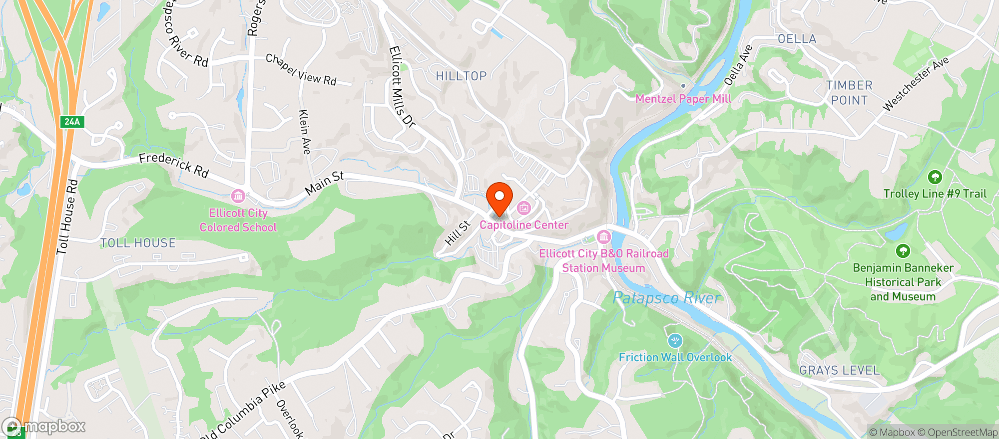 Map showing Phoenix Upper Main