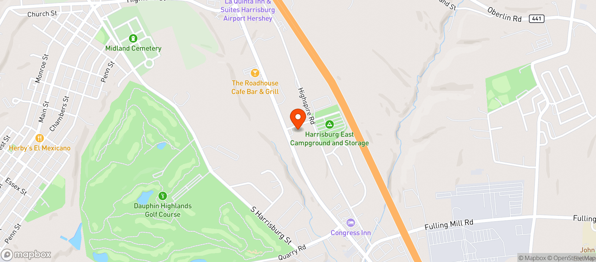 Map showing J Breski Beverage Dist