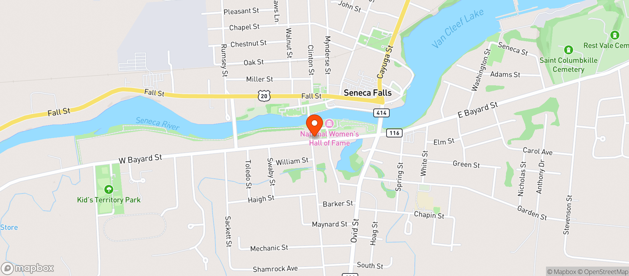 Map showing Sacketts Table Restaurant & Market