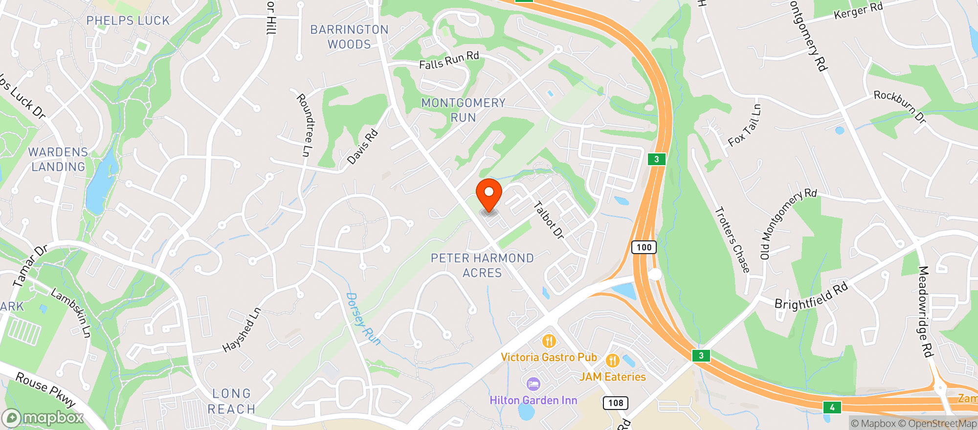 Map showing Ernestos Mexican Grill