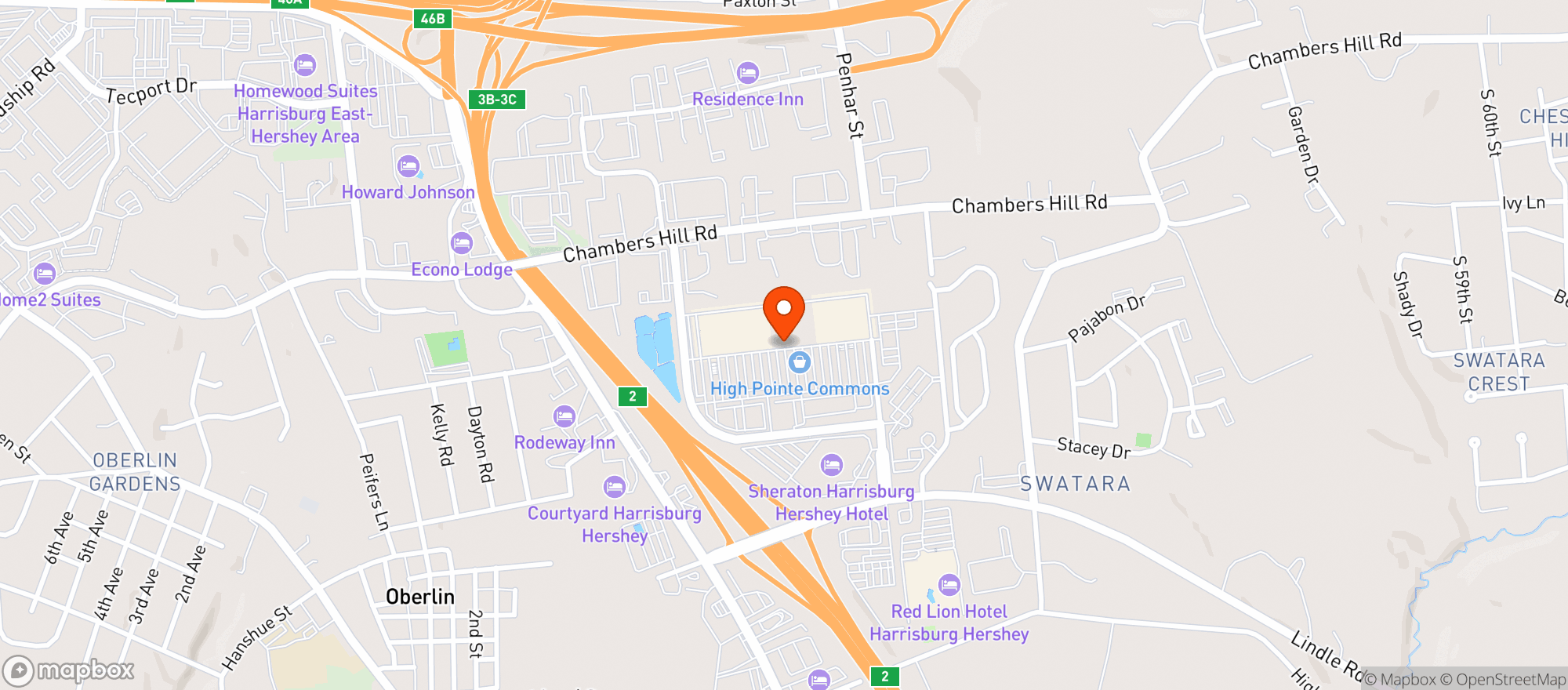 Map showing Gnc