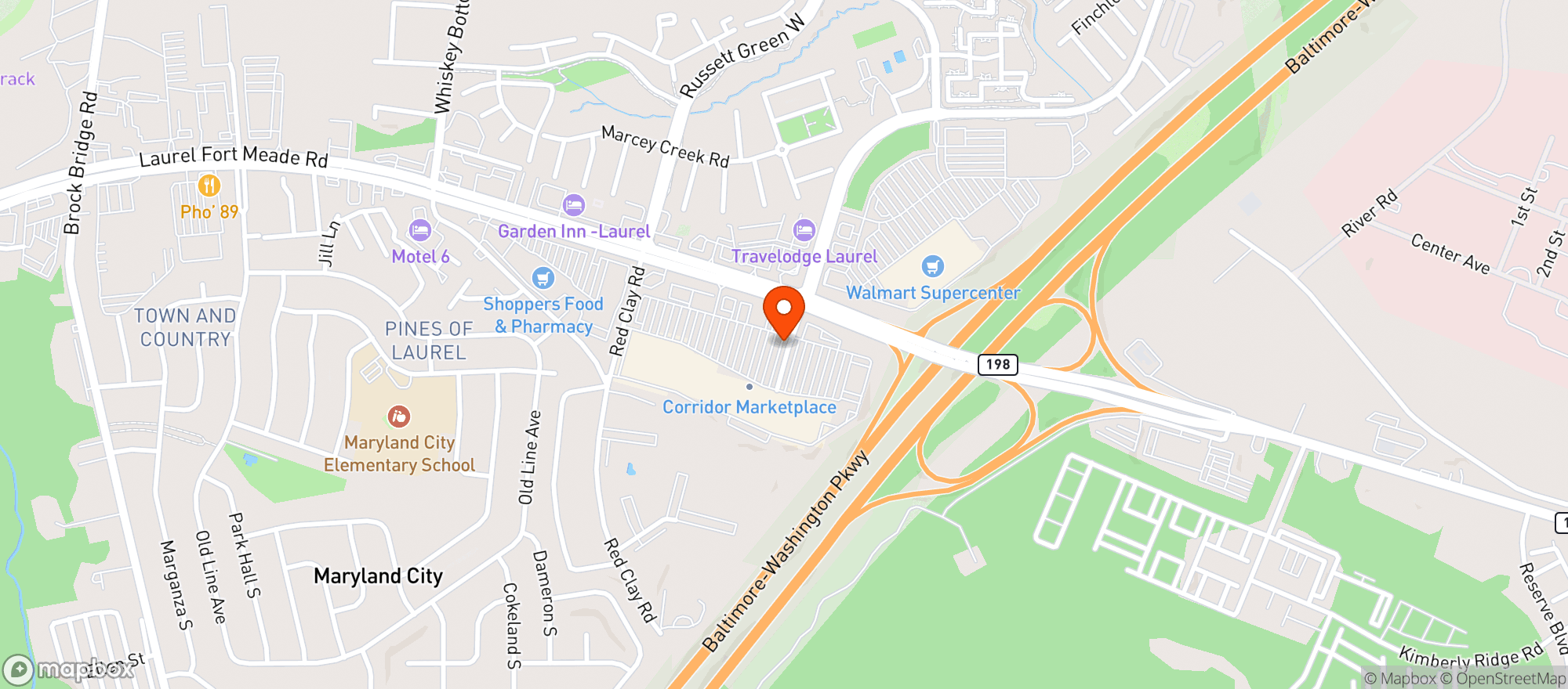 Map showing Target