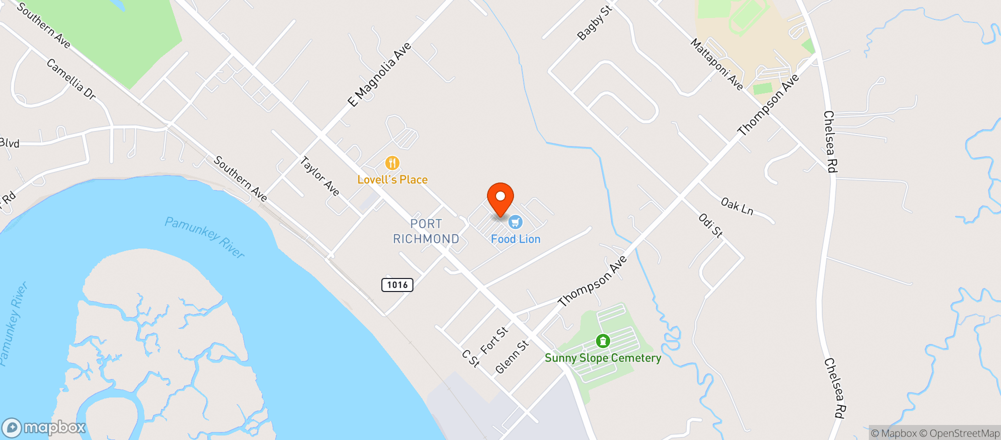 Map showing Food Lion