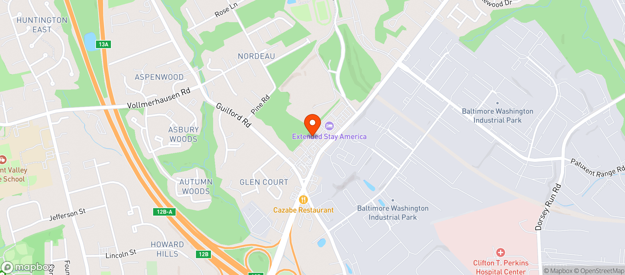 Map showing Star Liquors