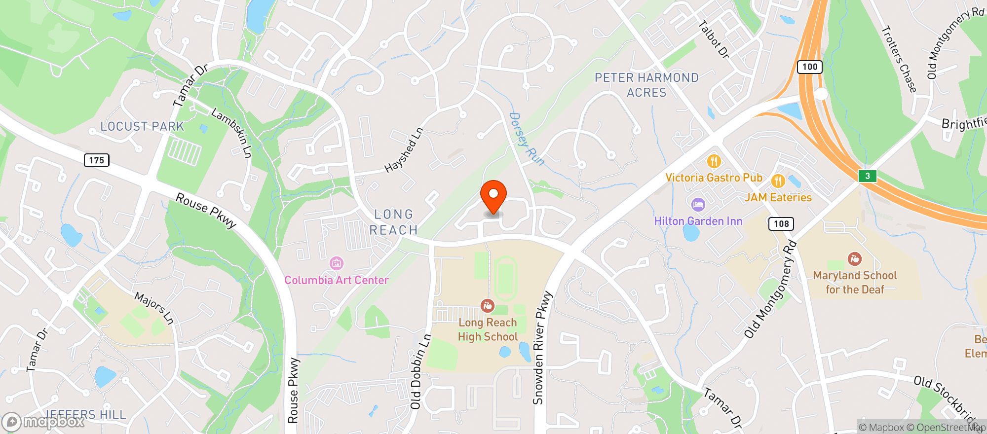 Map showing Tamar Meadow Apartments