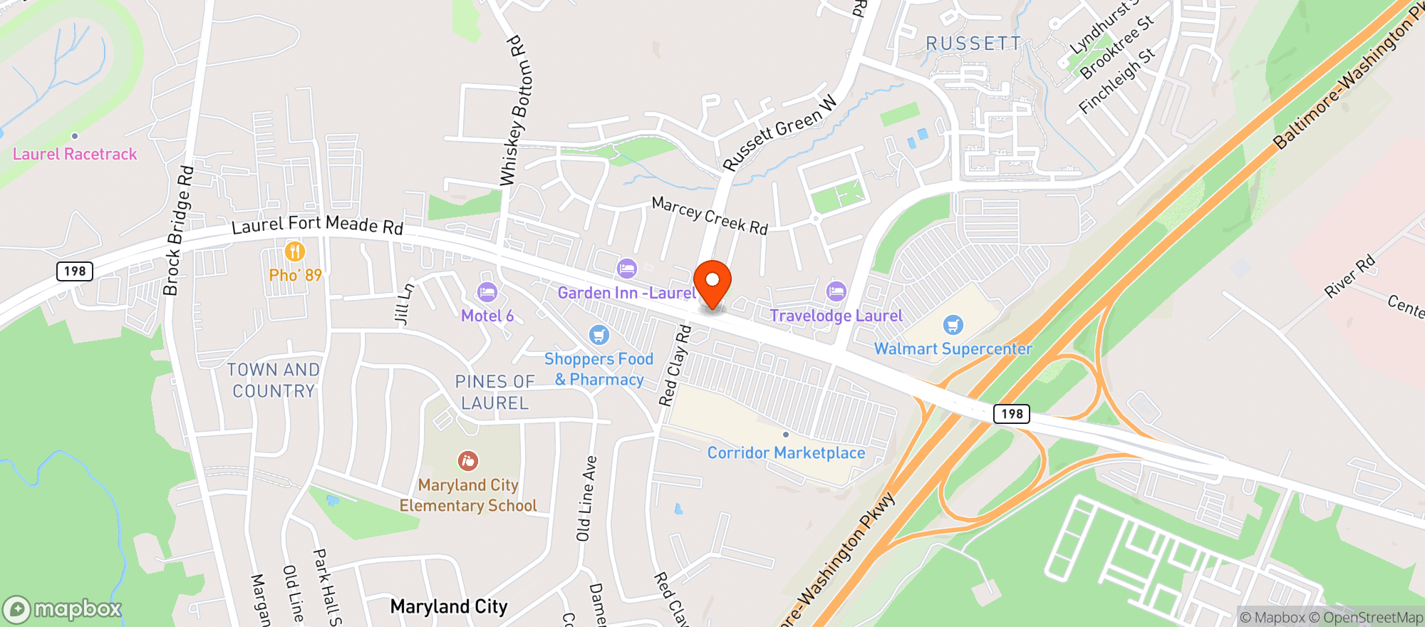 Map showing Jackies Liquors