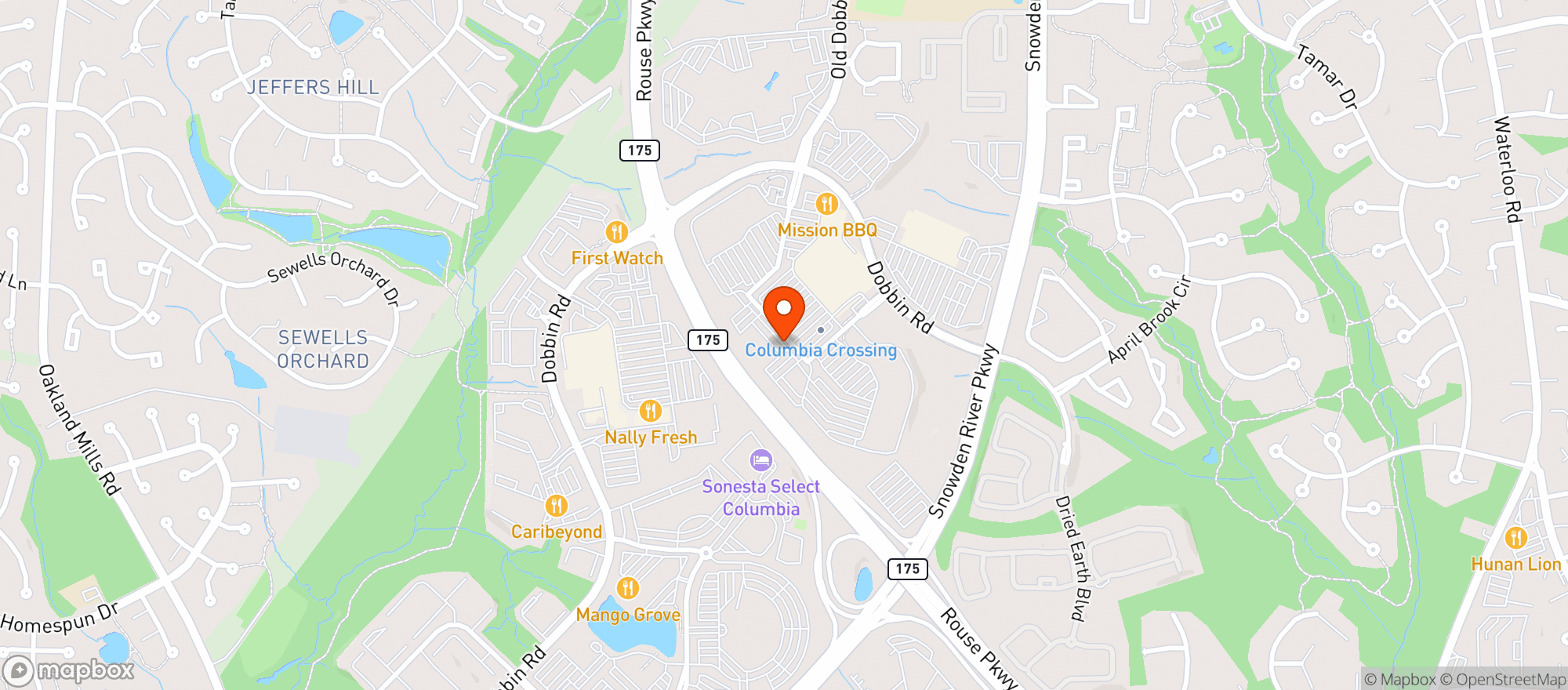 Map showing Buffalo Wild Wings Grill & Bar