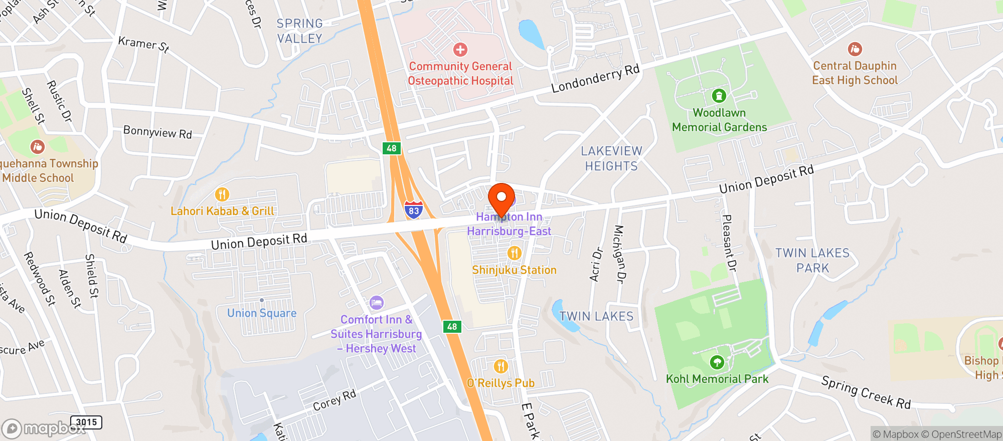 Map showing Shinjuku Station
