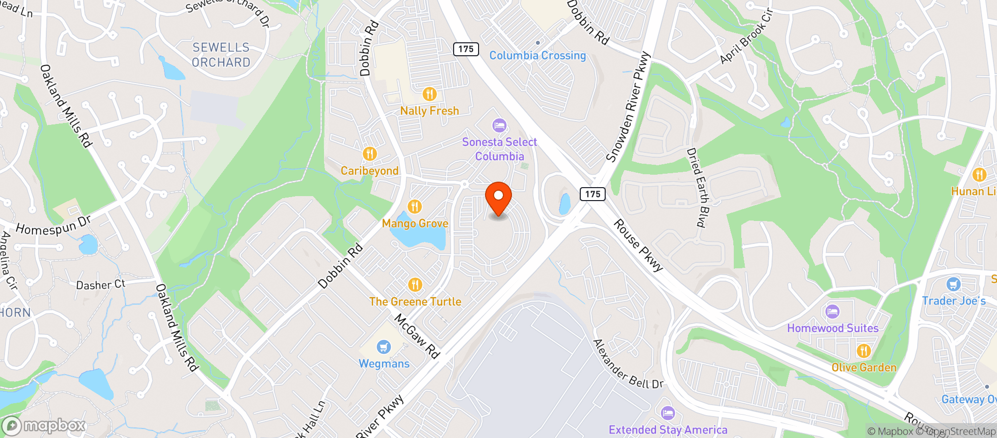 Map showing Nottinghams