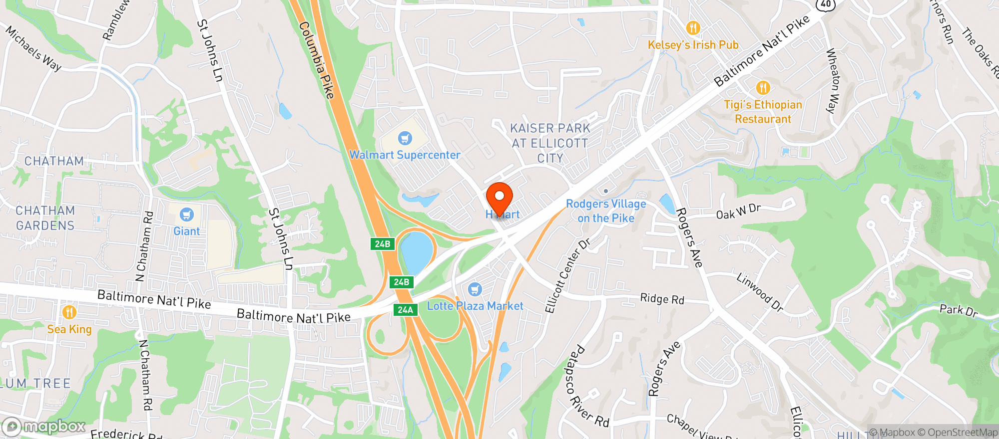 Map showing North Ridge Wine & Spirits