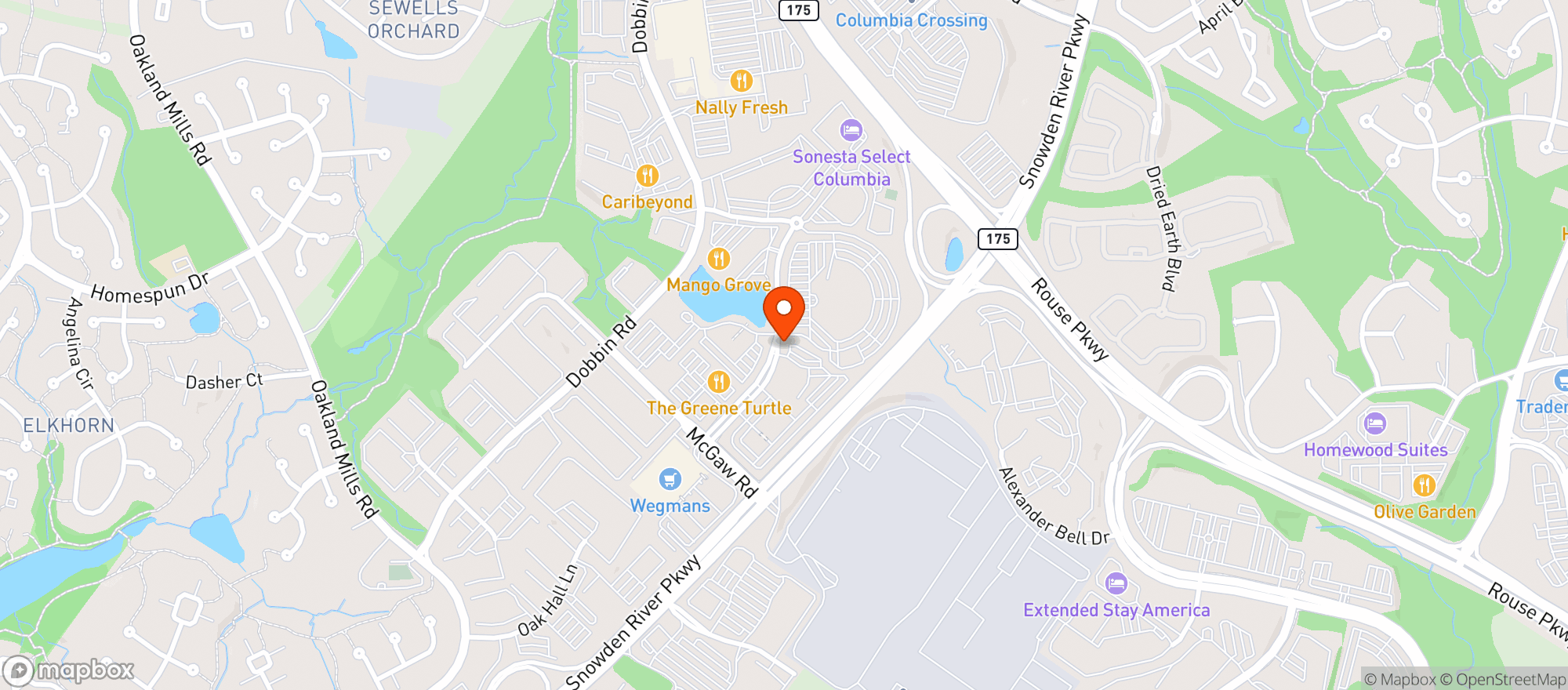 Map showing Texas Roadhouse