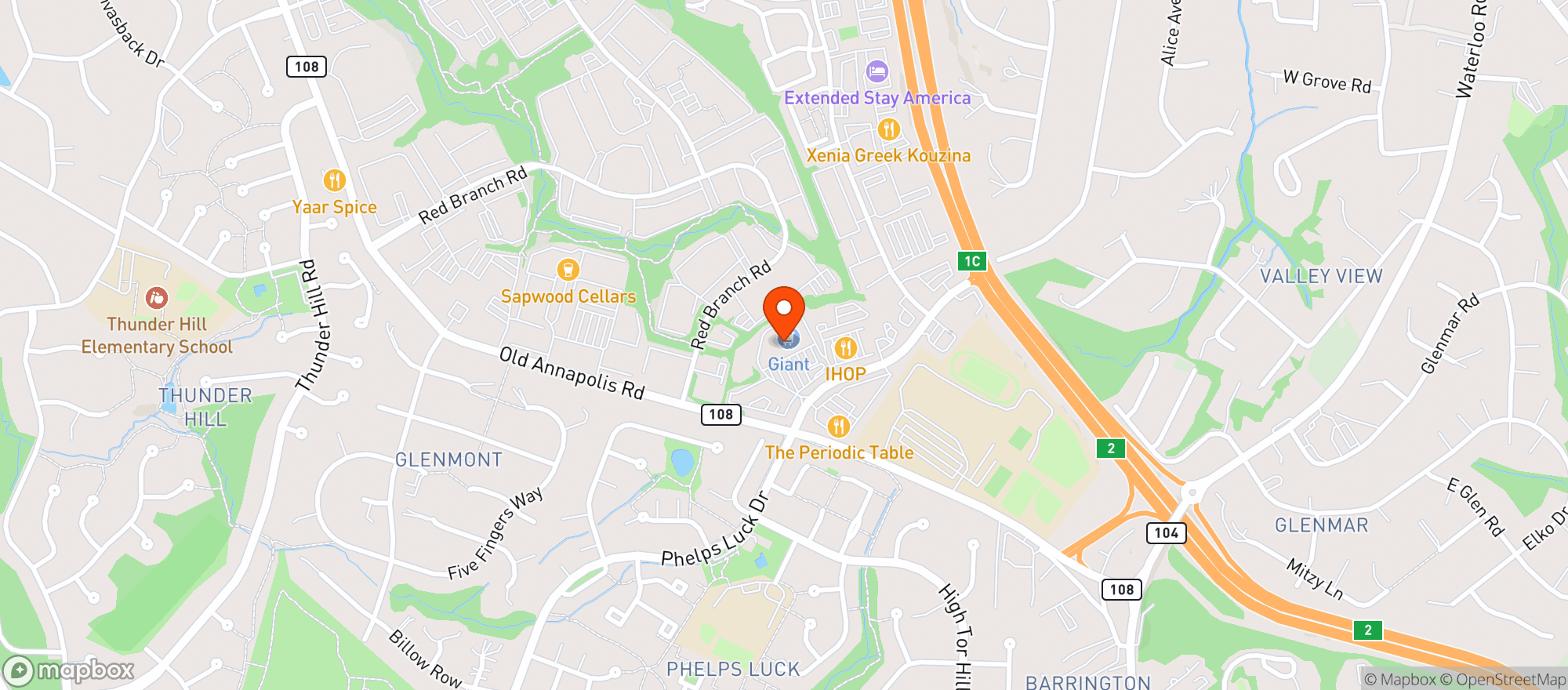 Map showing Giant