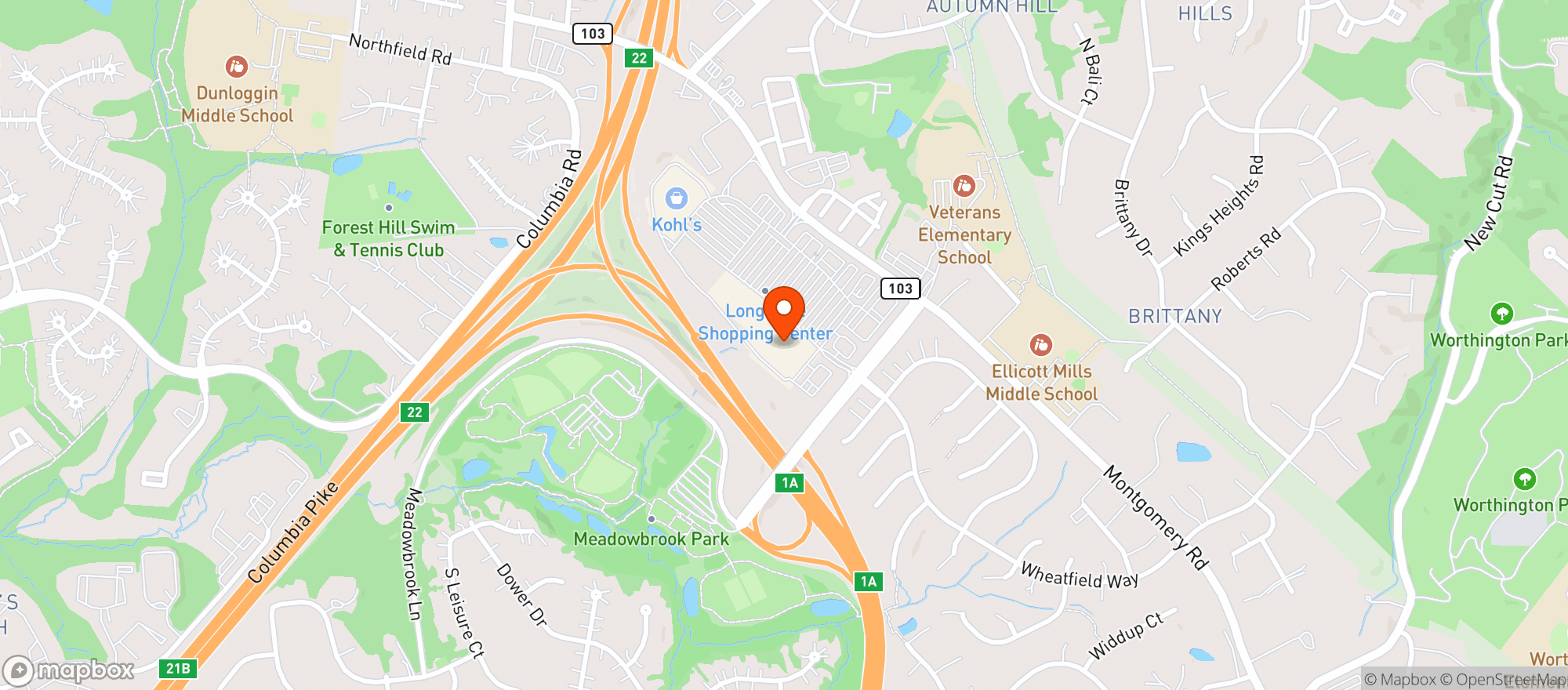 Map showing Target