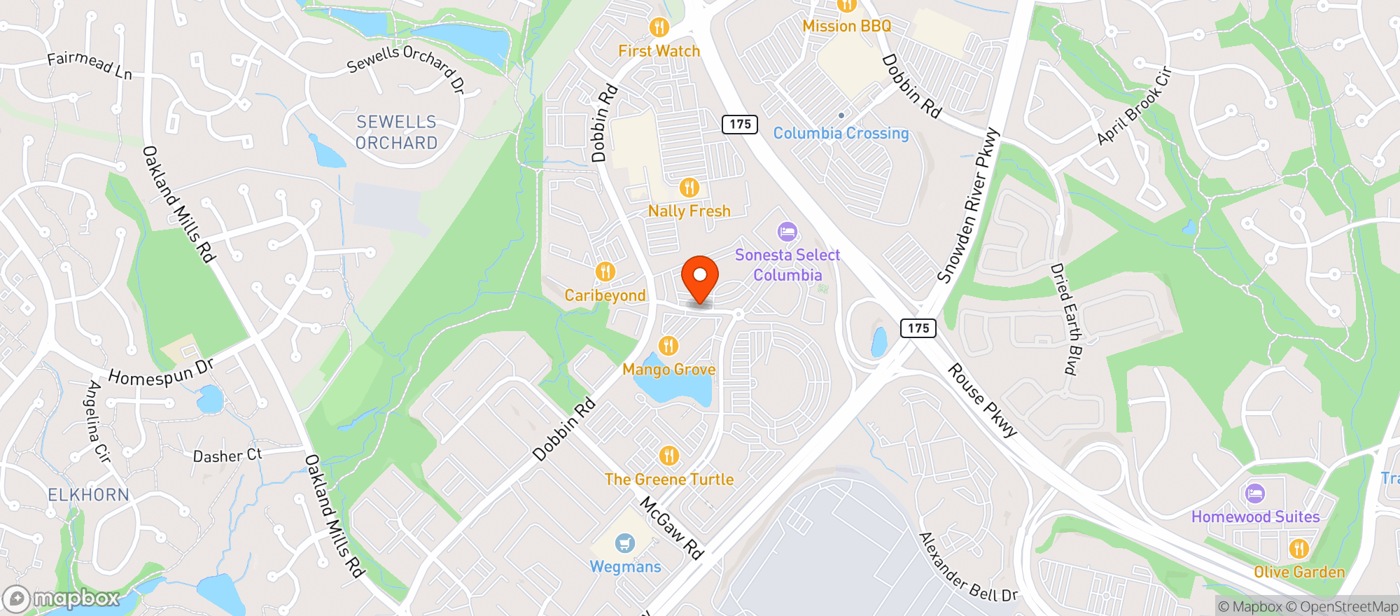 Map showing Stanford Grill