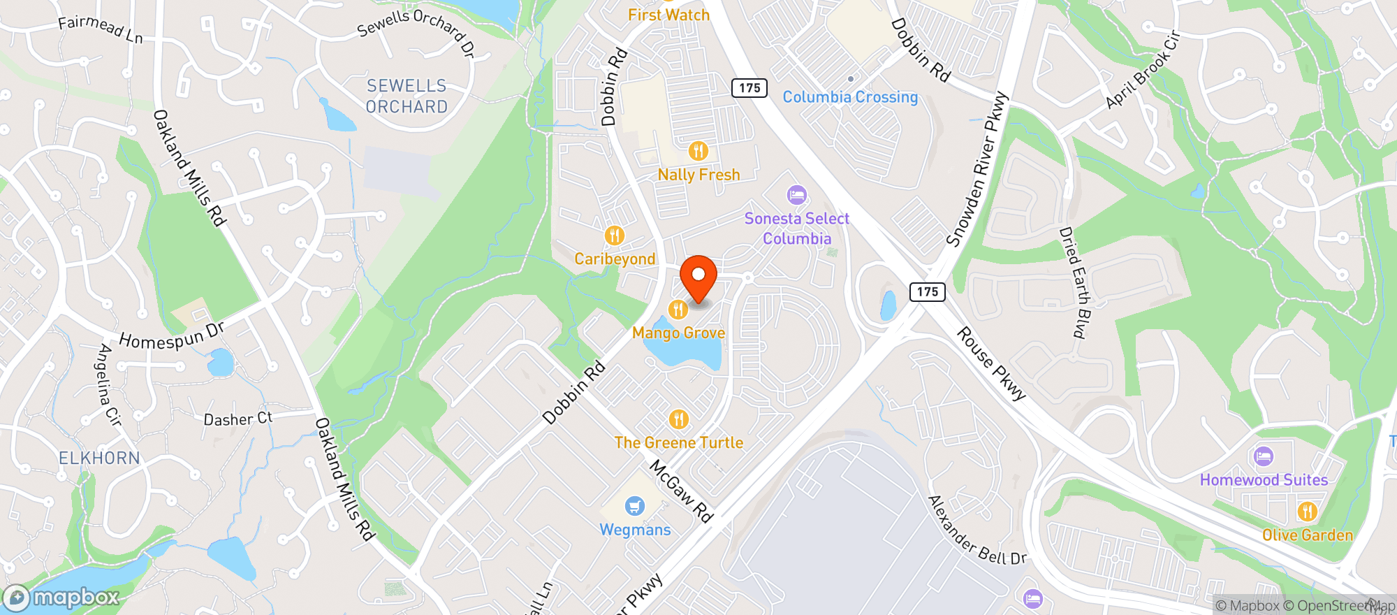 Map showing The Dog Pub