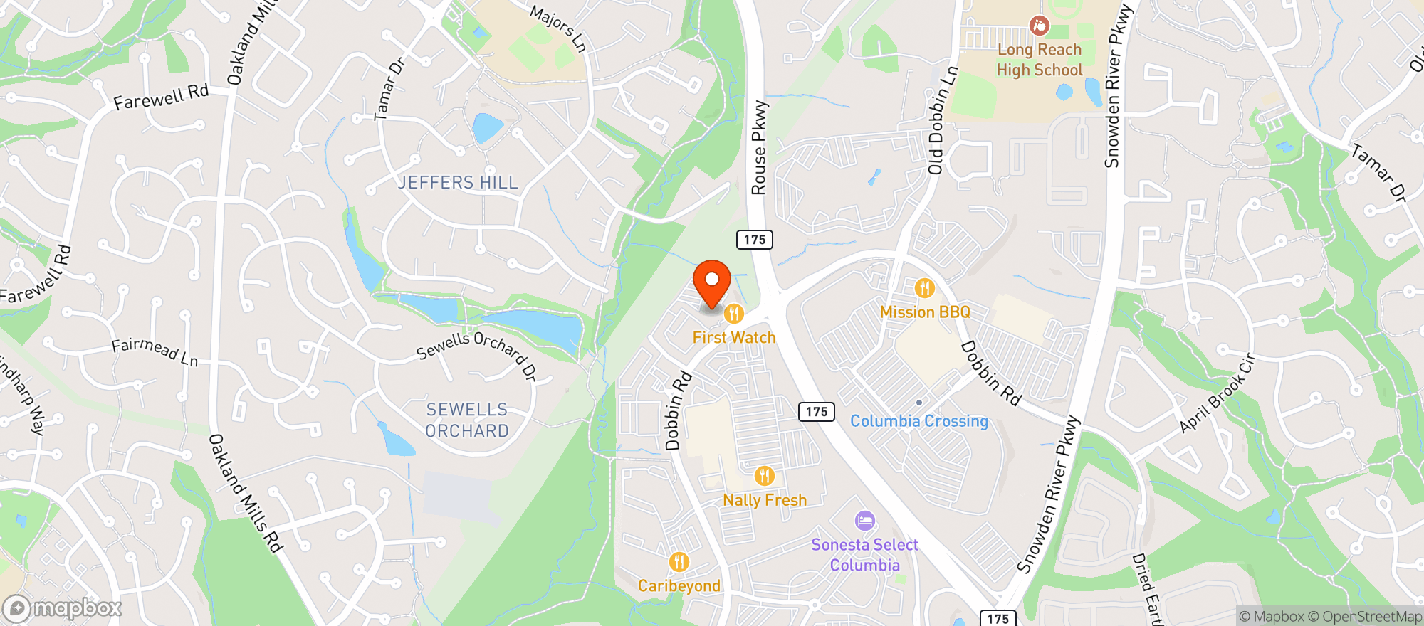 Map showing Dobbin Square Liquors