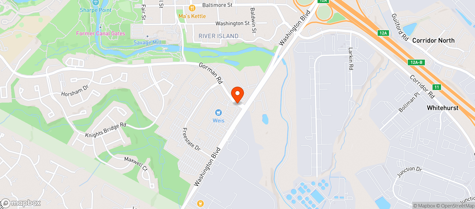 Map showing Savage Liquors