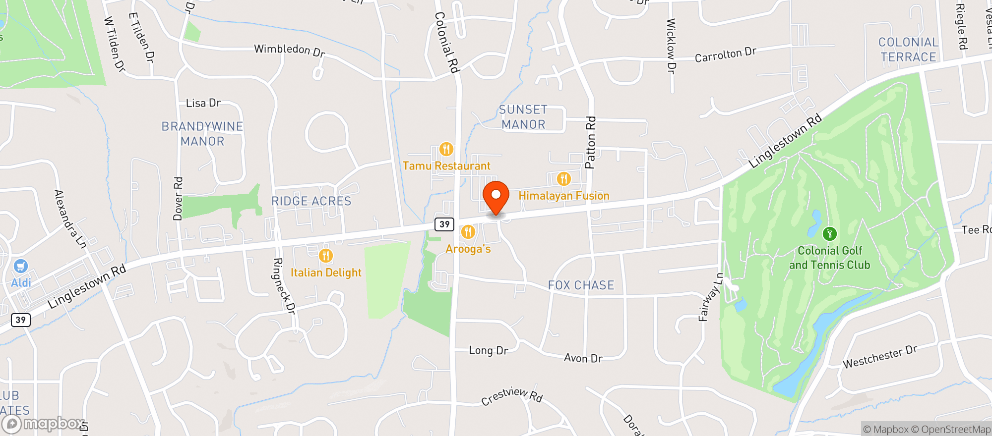 Map showing Weis Market Cafe