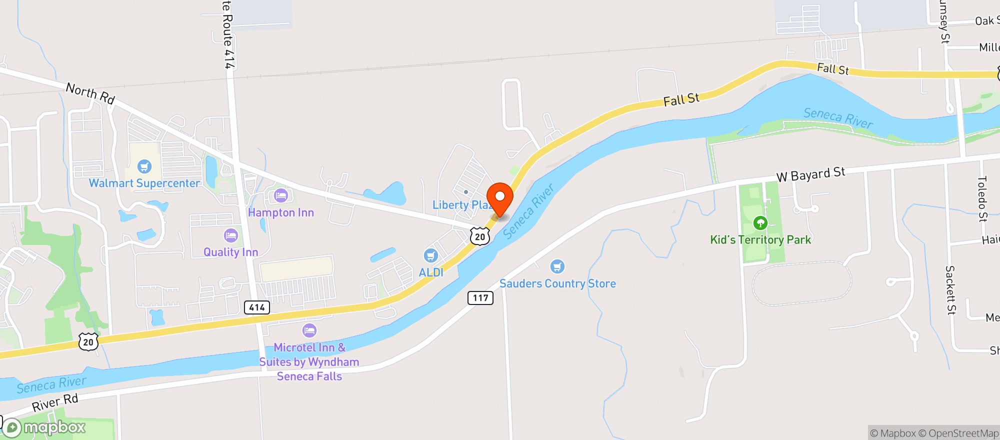 Map showing 5 & 20 Outlet Liquor Wine