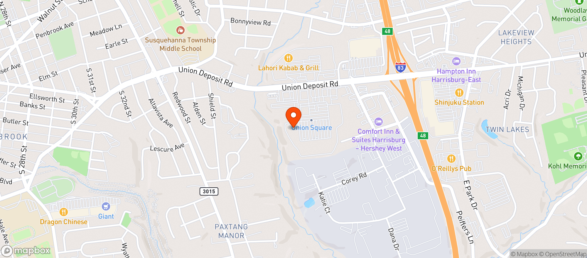 Map showing Weis Market
