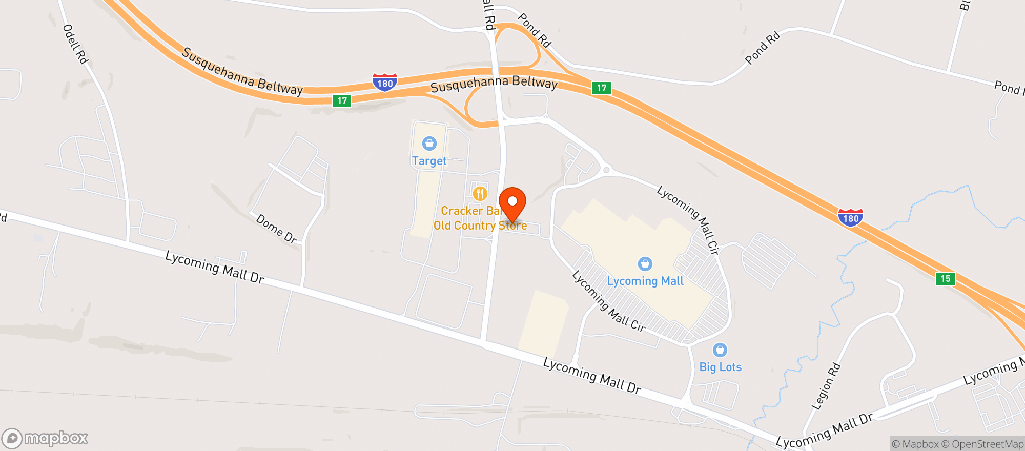 Map showing Hooplas Family Fun Center