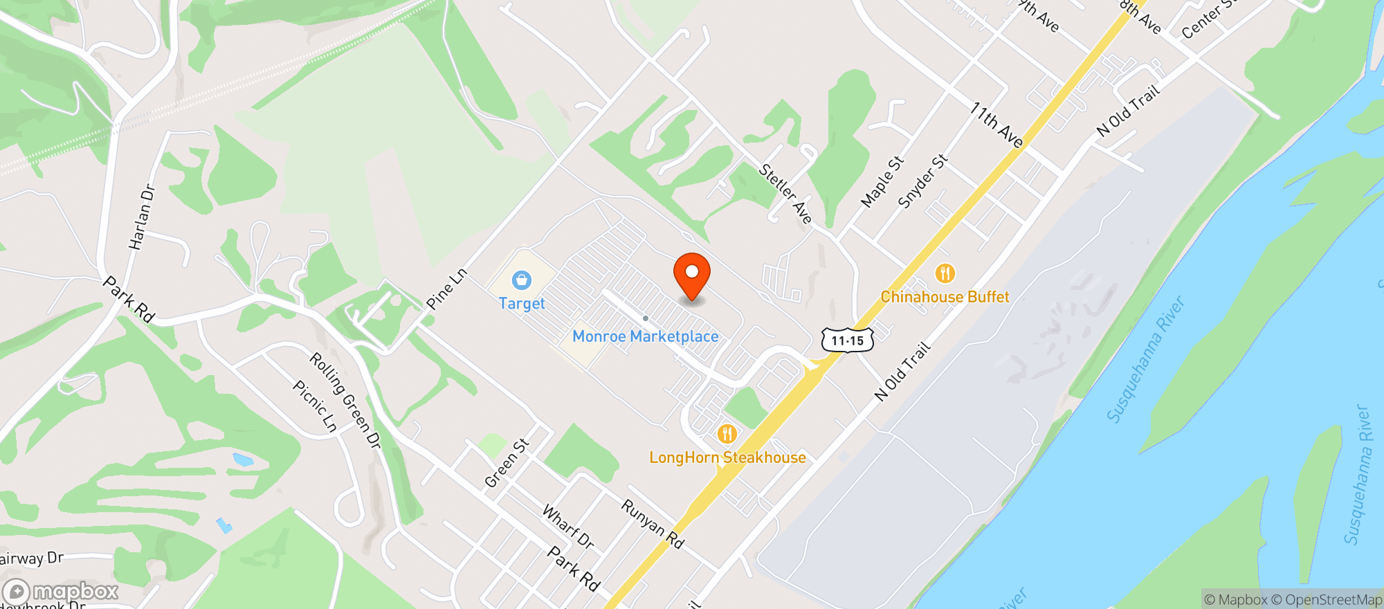 Map showing Gnc