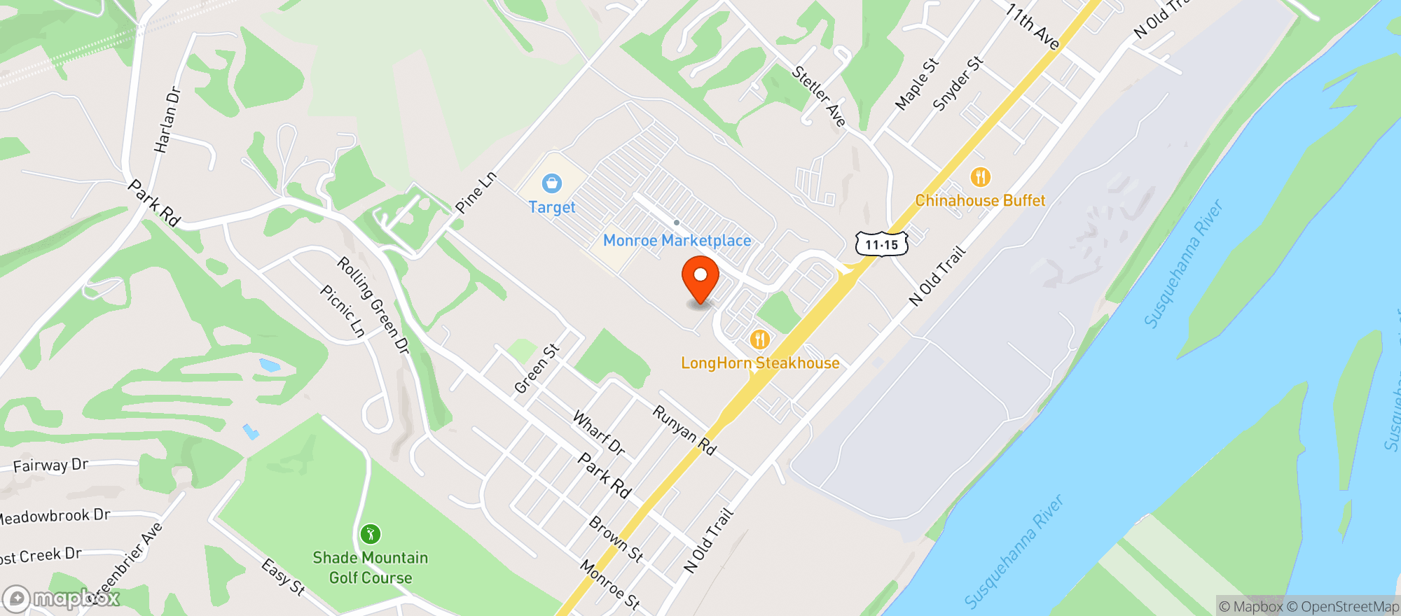 Map showing Buffalo Wild Wings Gril #603