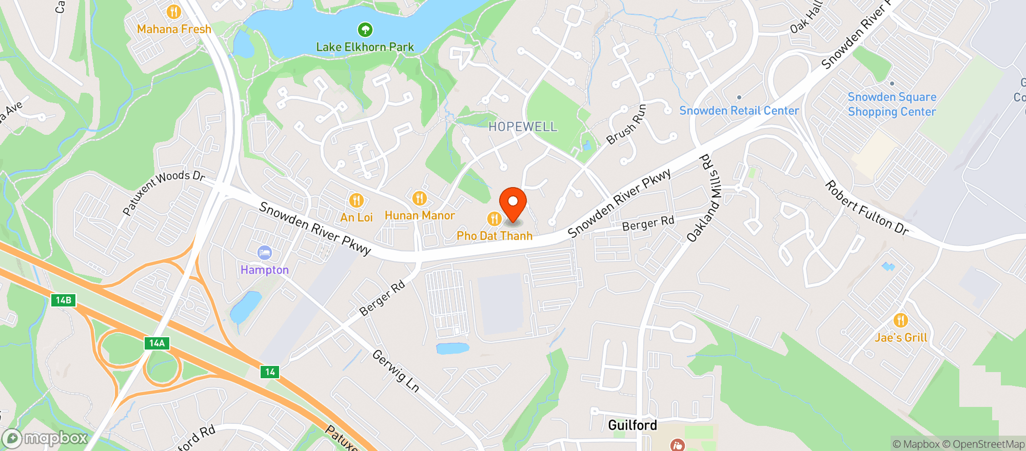 Map showing Snowden River Liquors