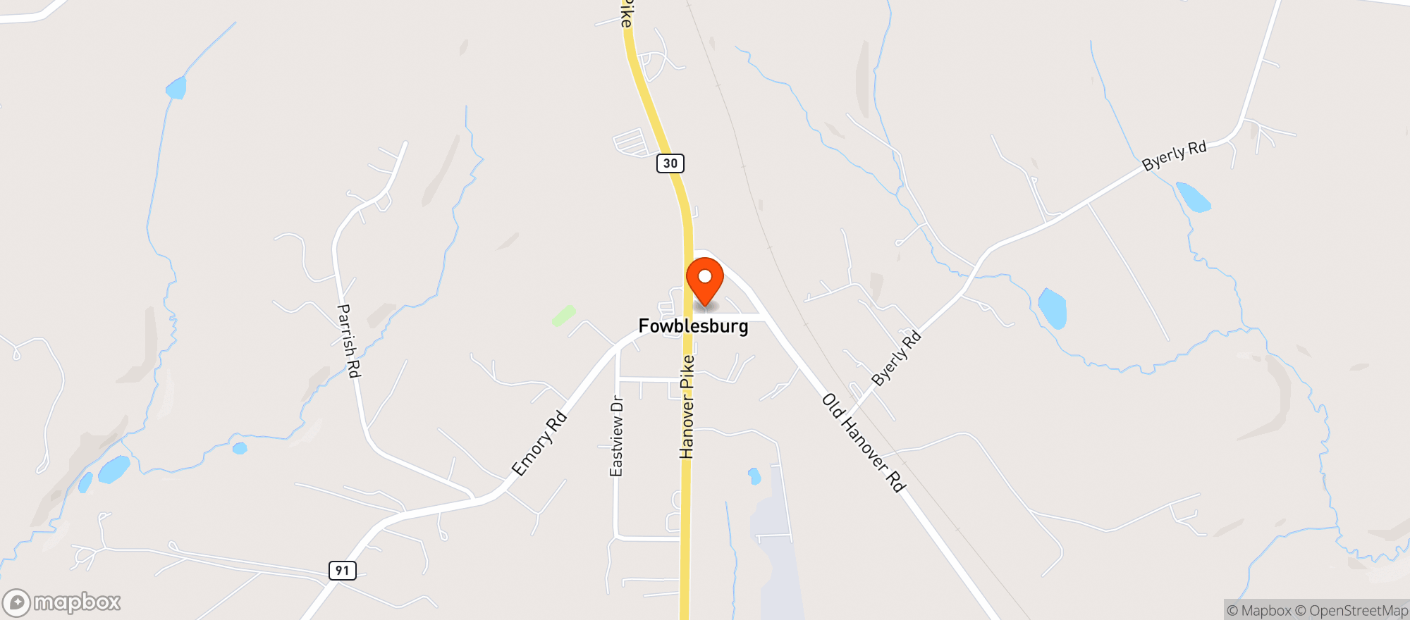 Map showing Kisara Liqours LLC t/a upperco Wine and Spirits