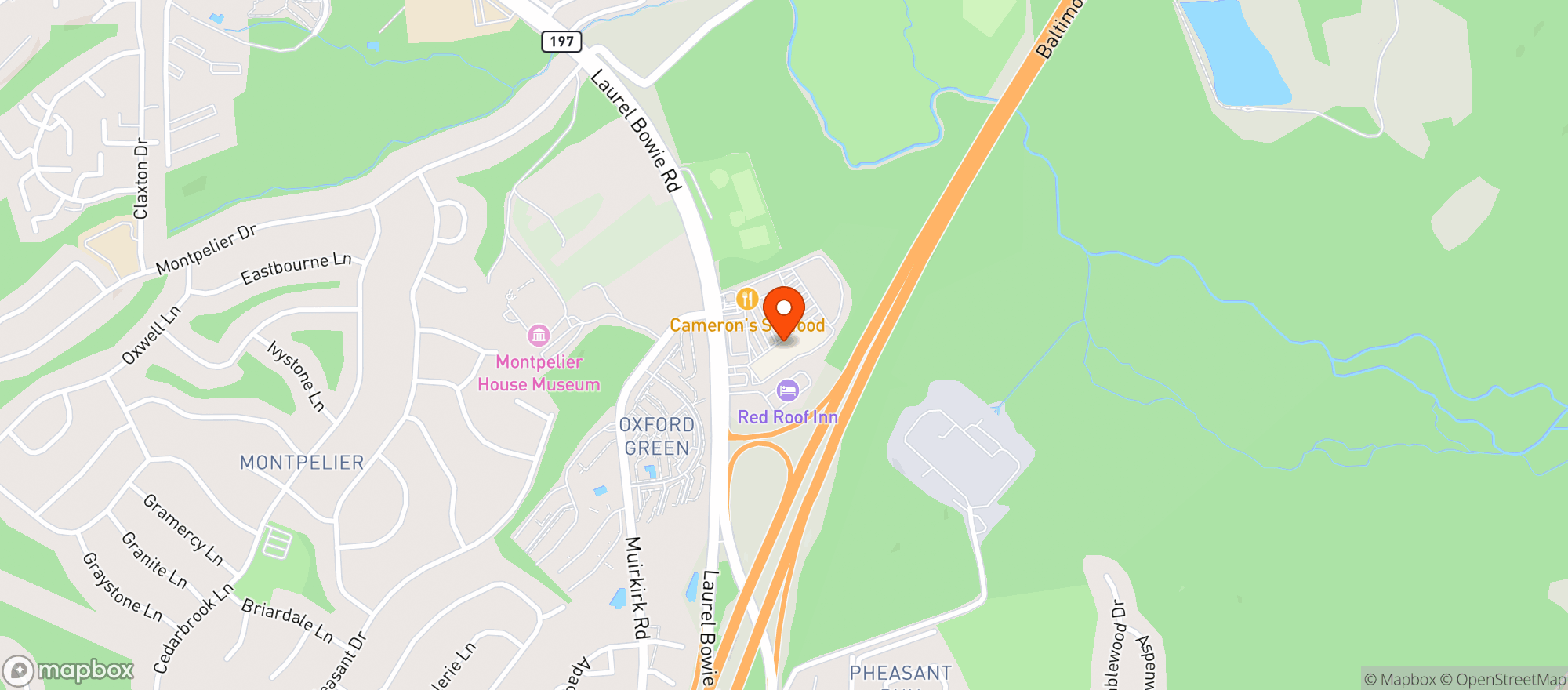 Map showing TONYS LIQUORS