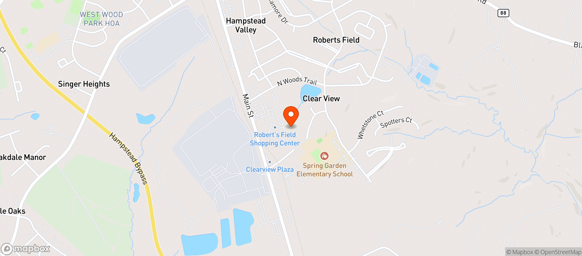 Map showing Hampstead Liquors