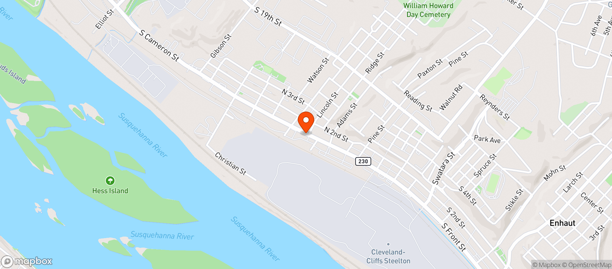 Map showing 5th Ward Republican Club