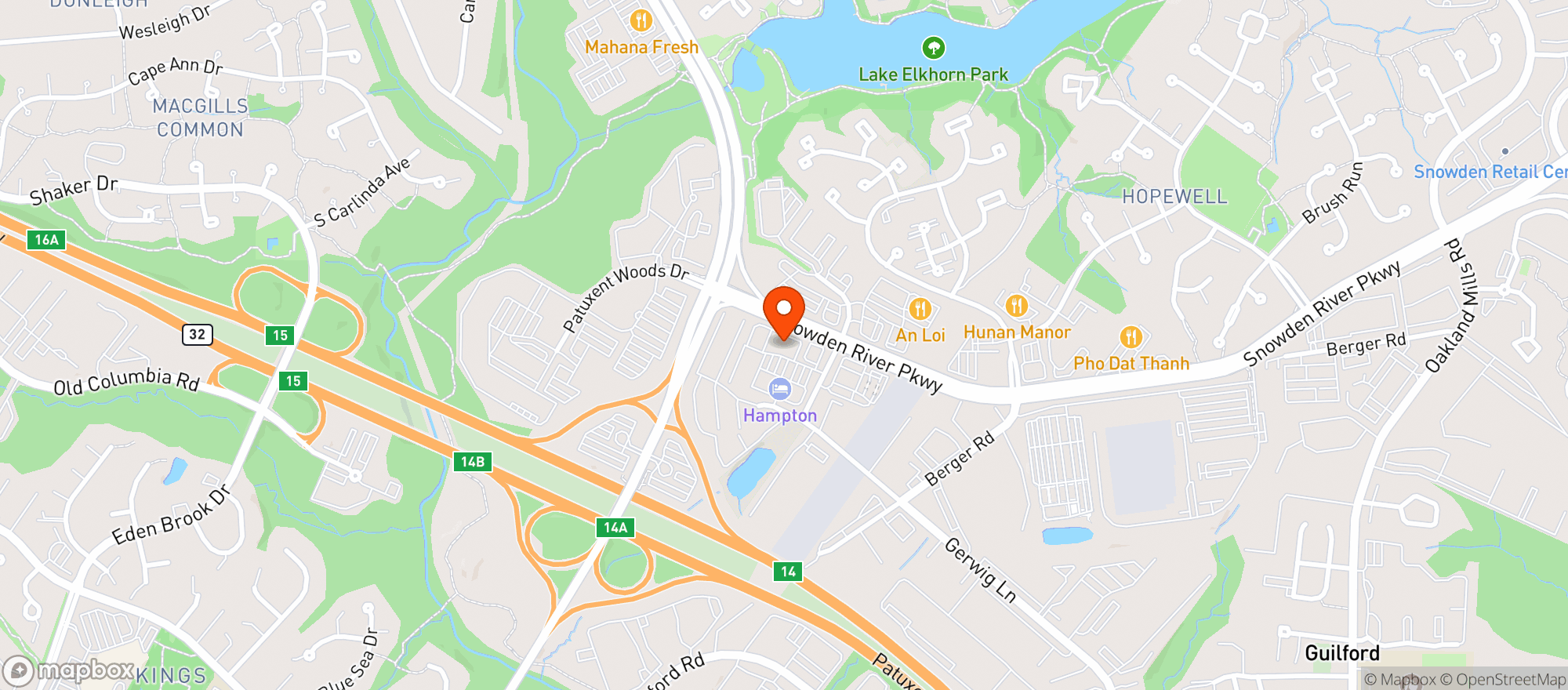 Map showing Grotto Pizza