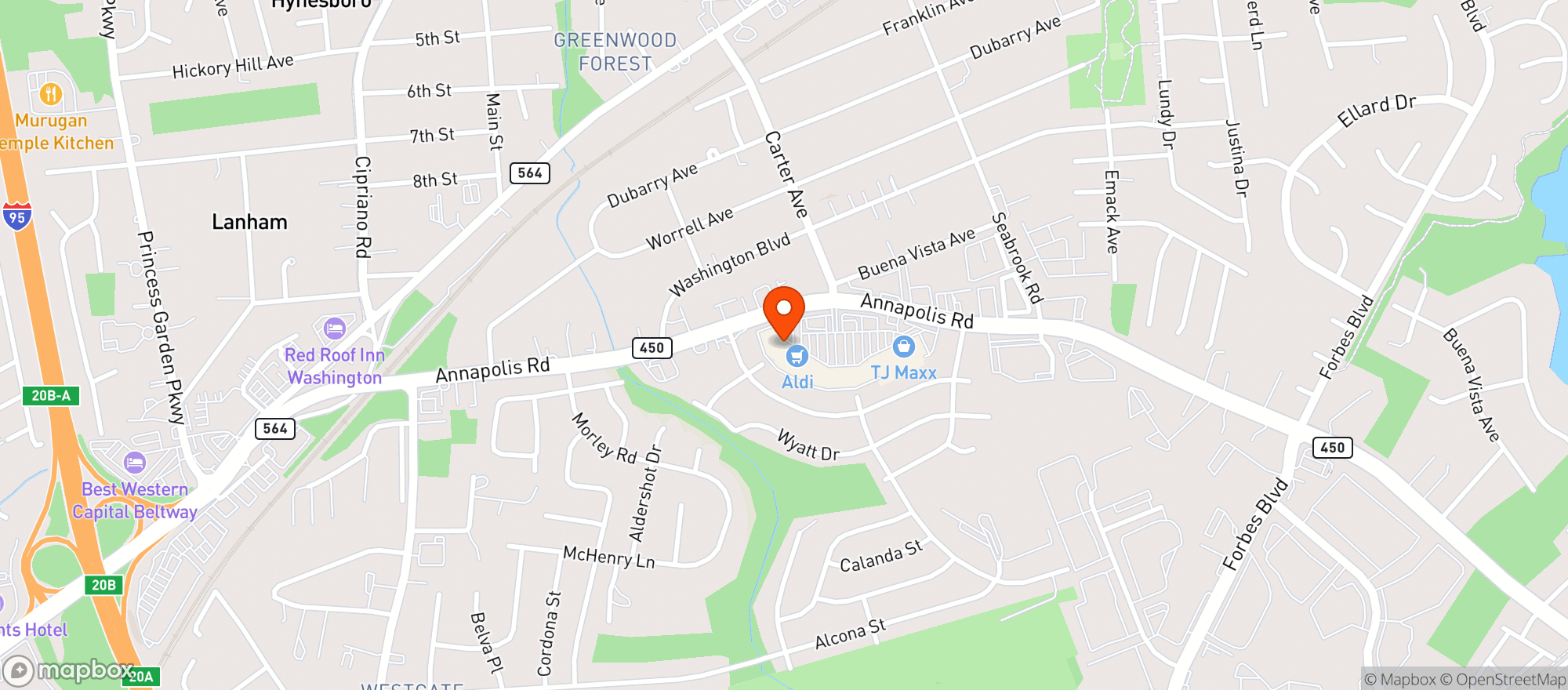 Map showing Gnc