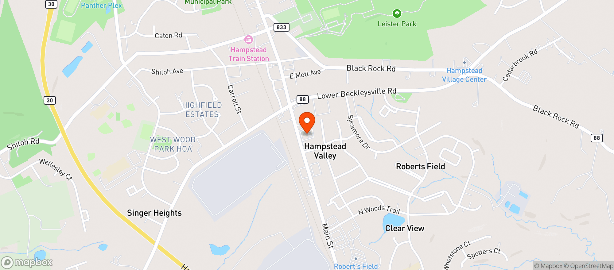 Map showing Main Street Liquors