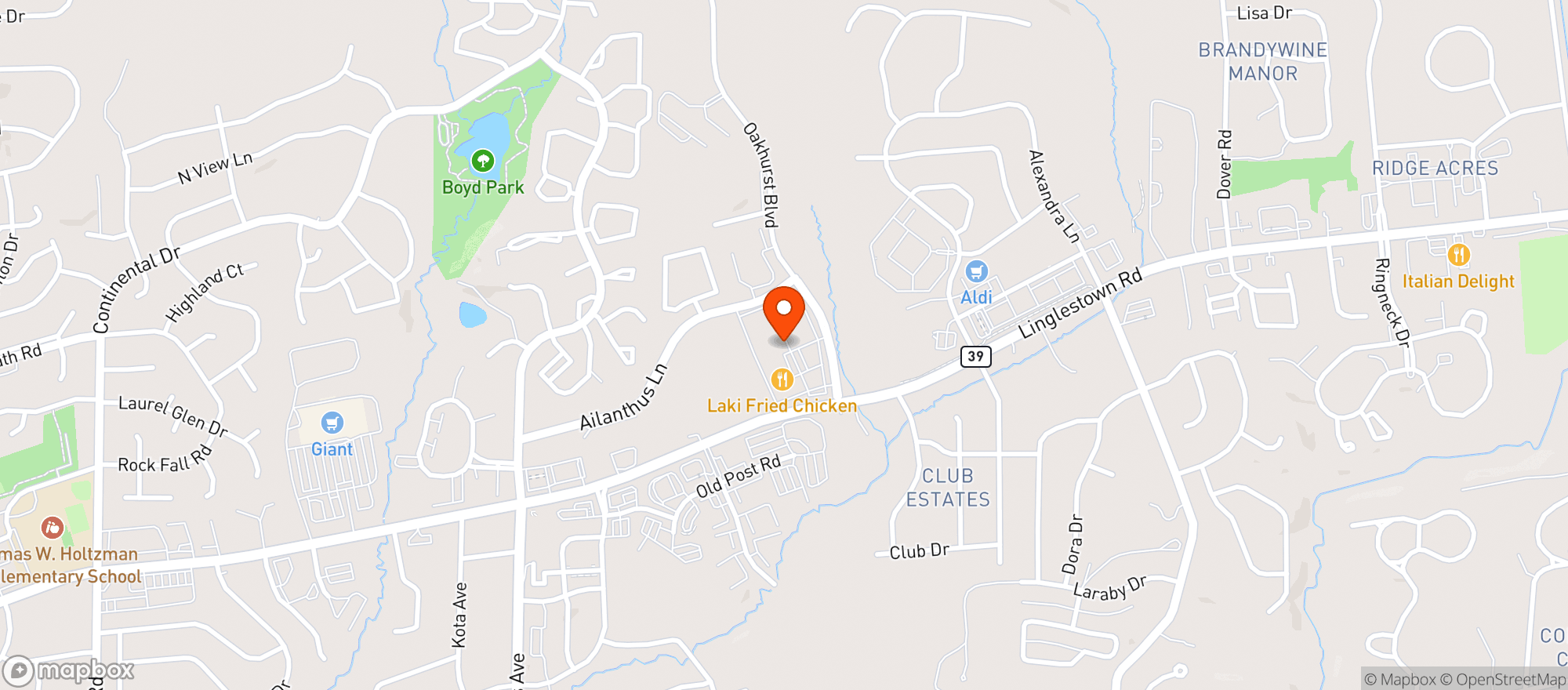 Map showing Oakhurst Beverage