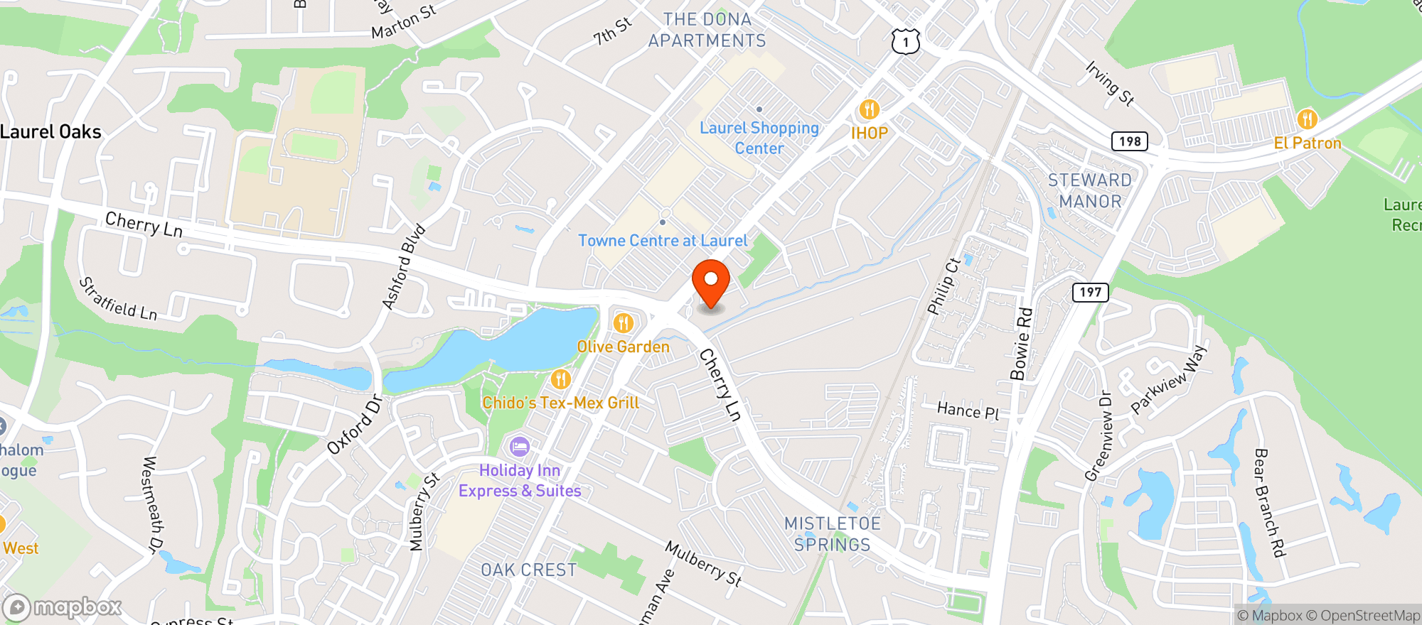 Map showing Ascend Wellness - Laurel