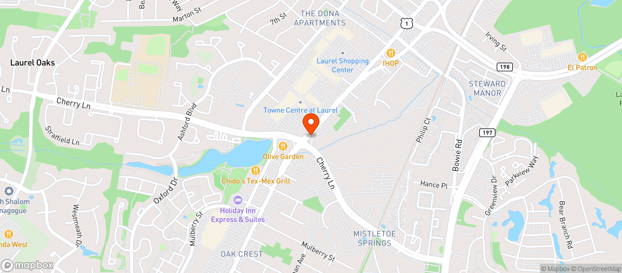 Map showing Harris Teeter