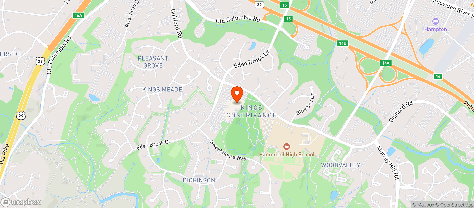 Map showing Harris Teeter