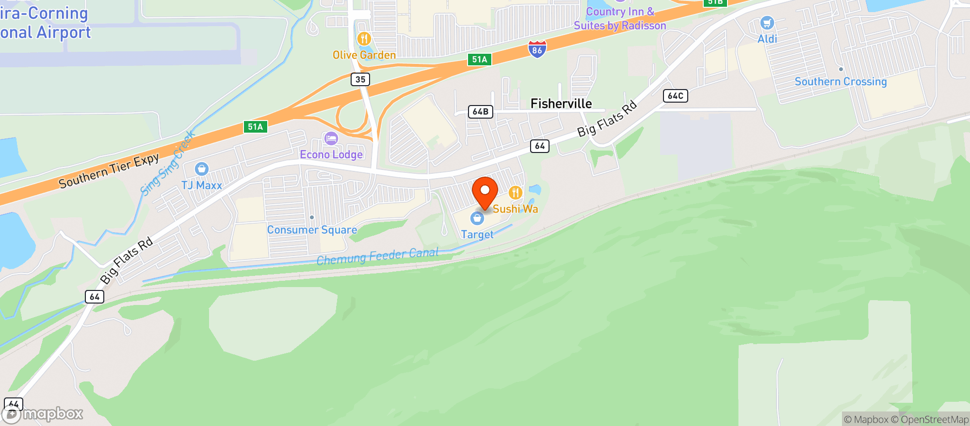 Map showing Vitamin Shoppe - Big Flats