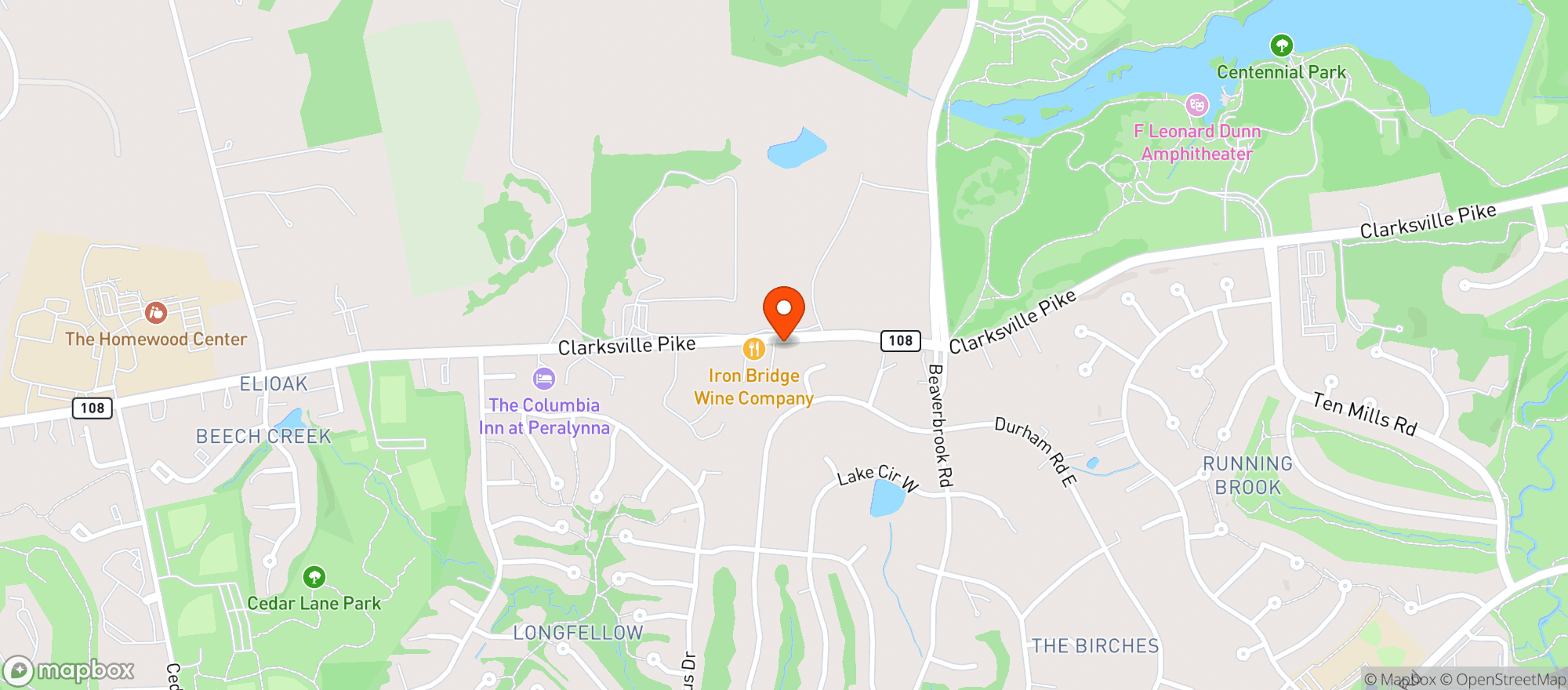 Map showing Iron Bridge Wine Company