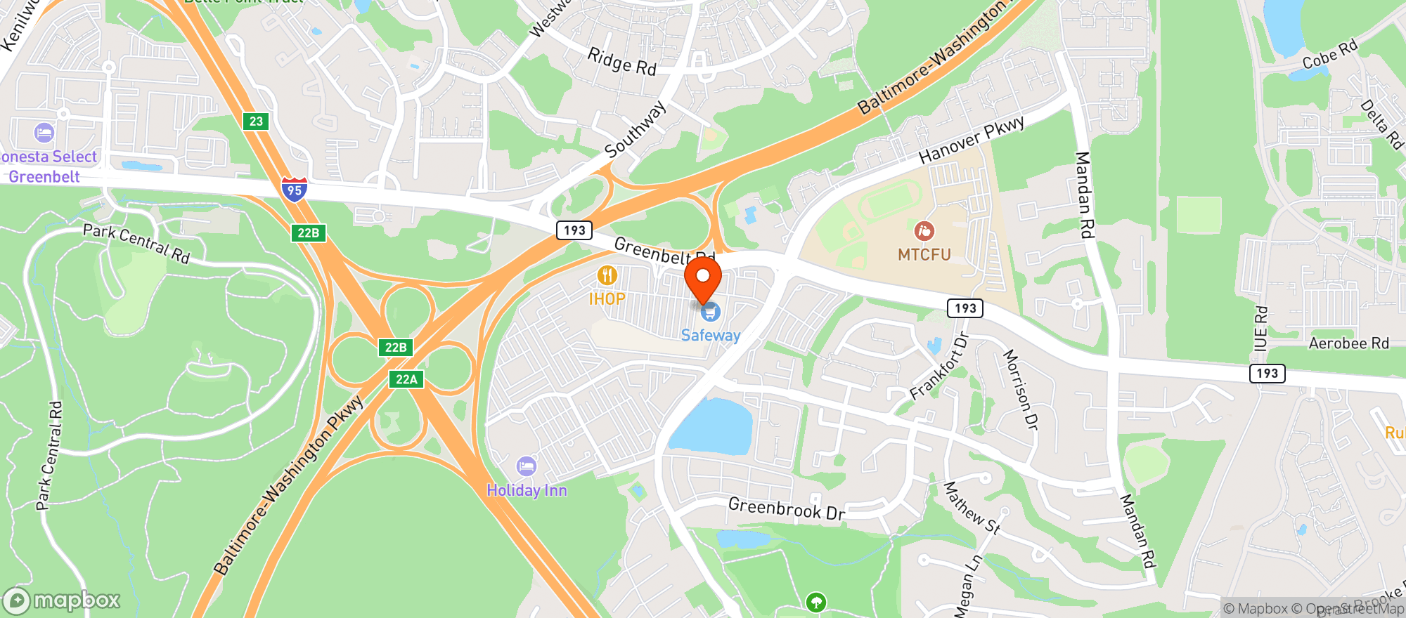 Map showing Safeway Store
