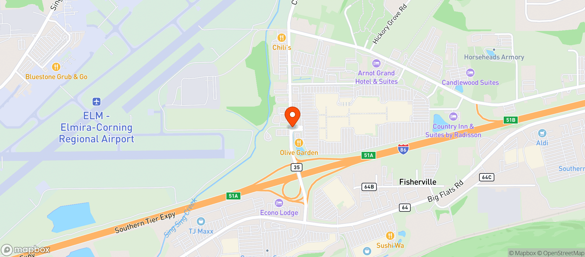 Map showing Gnc