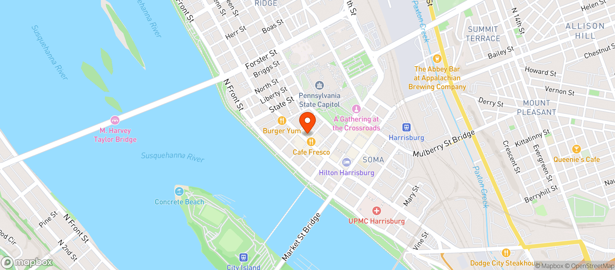Map showing Jb Lovedrafts Micropub