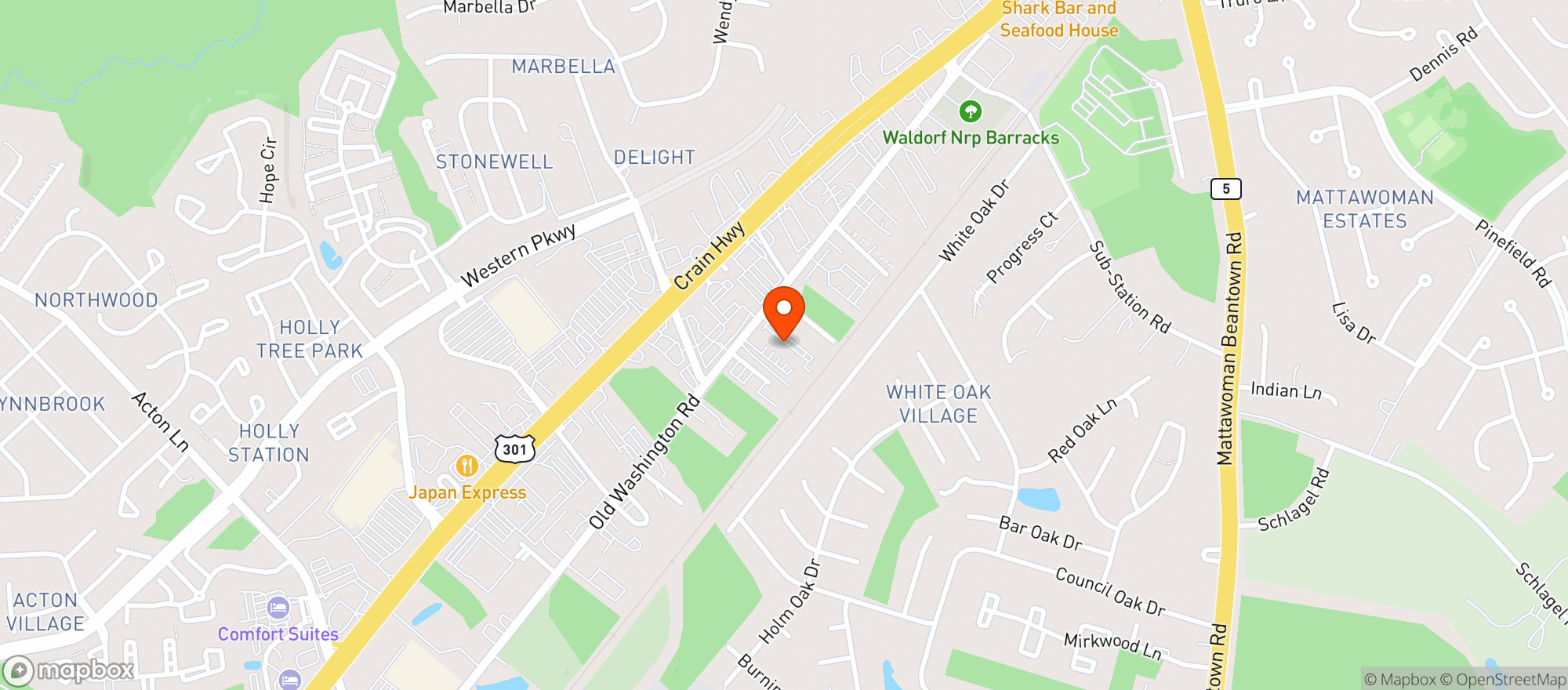 Map showing Story of Maryland - Waldorf