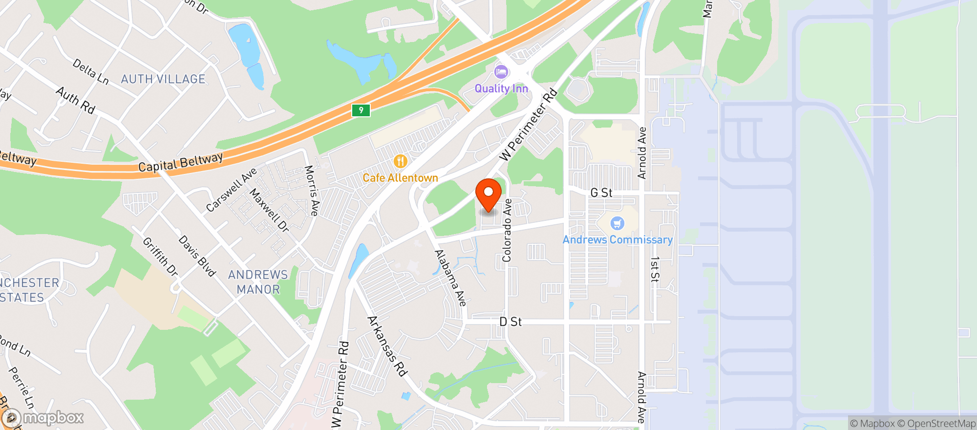 Map showing Westside Express