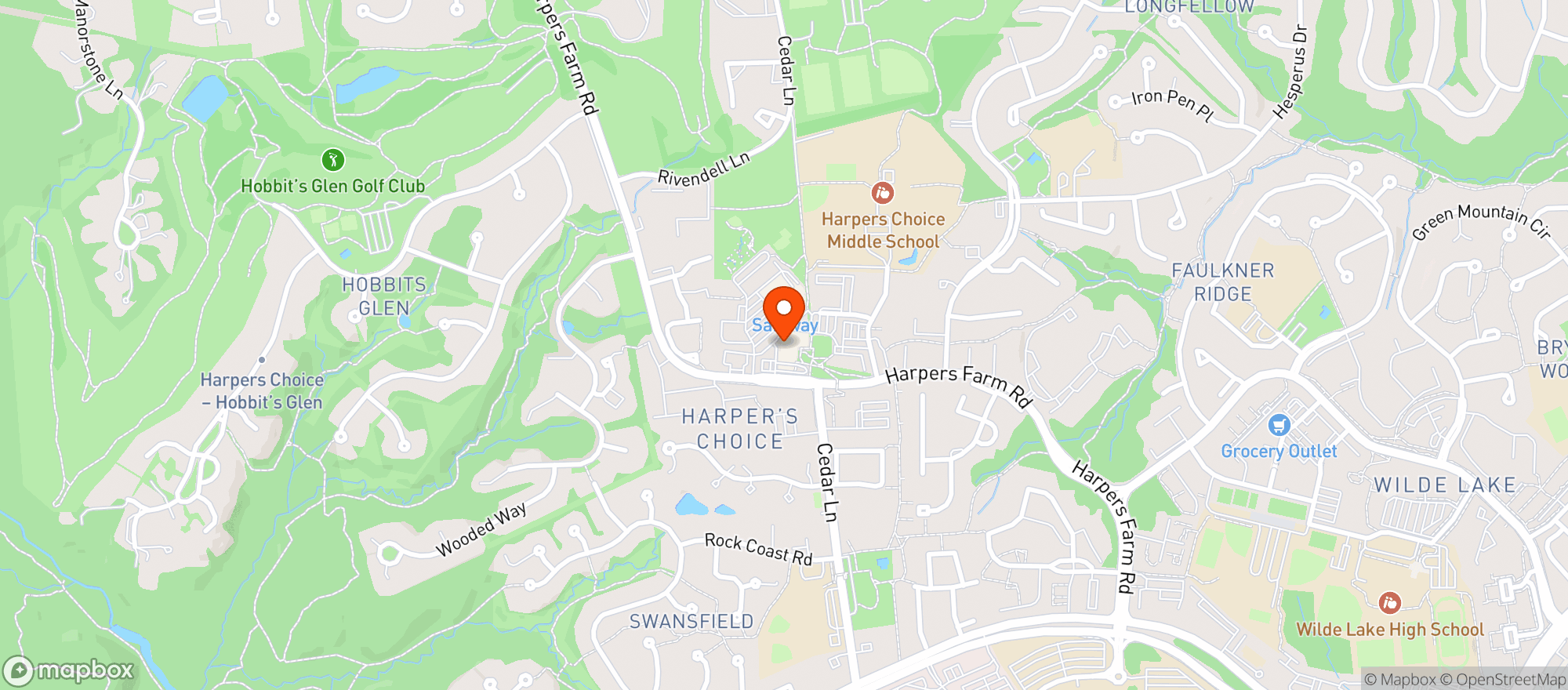 Map showing Safeway #1553