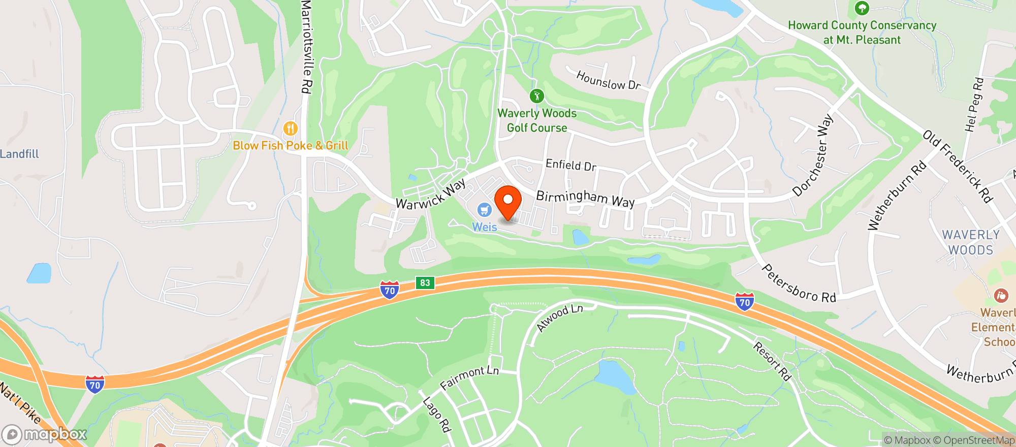 Map showing Oscars Alehouse